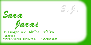 sara jarai business card